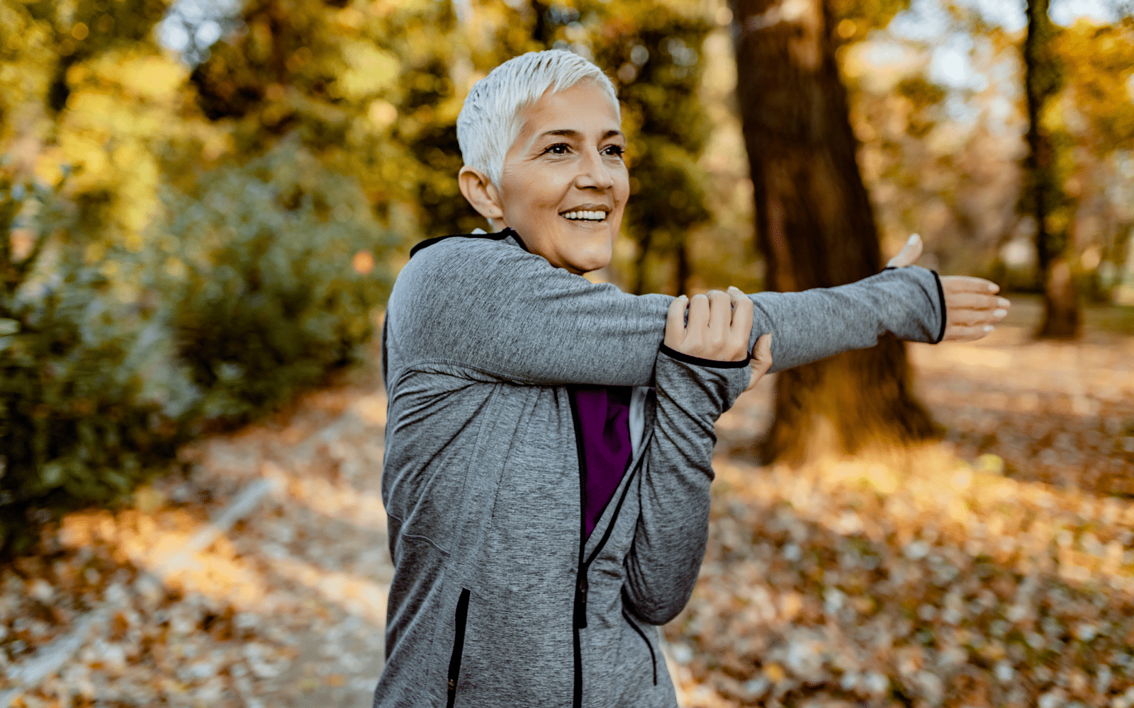 Woman doing a stretching